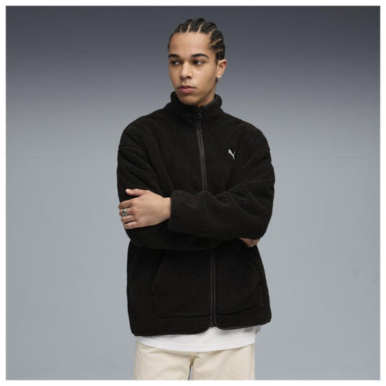 Puma Ανδρική ζακέτα Essentials Elevated Relaxed Winterized Full-Zip Sherpa